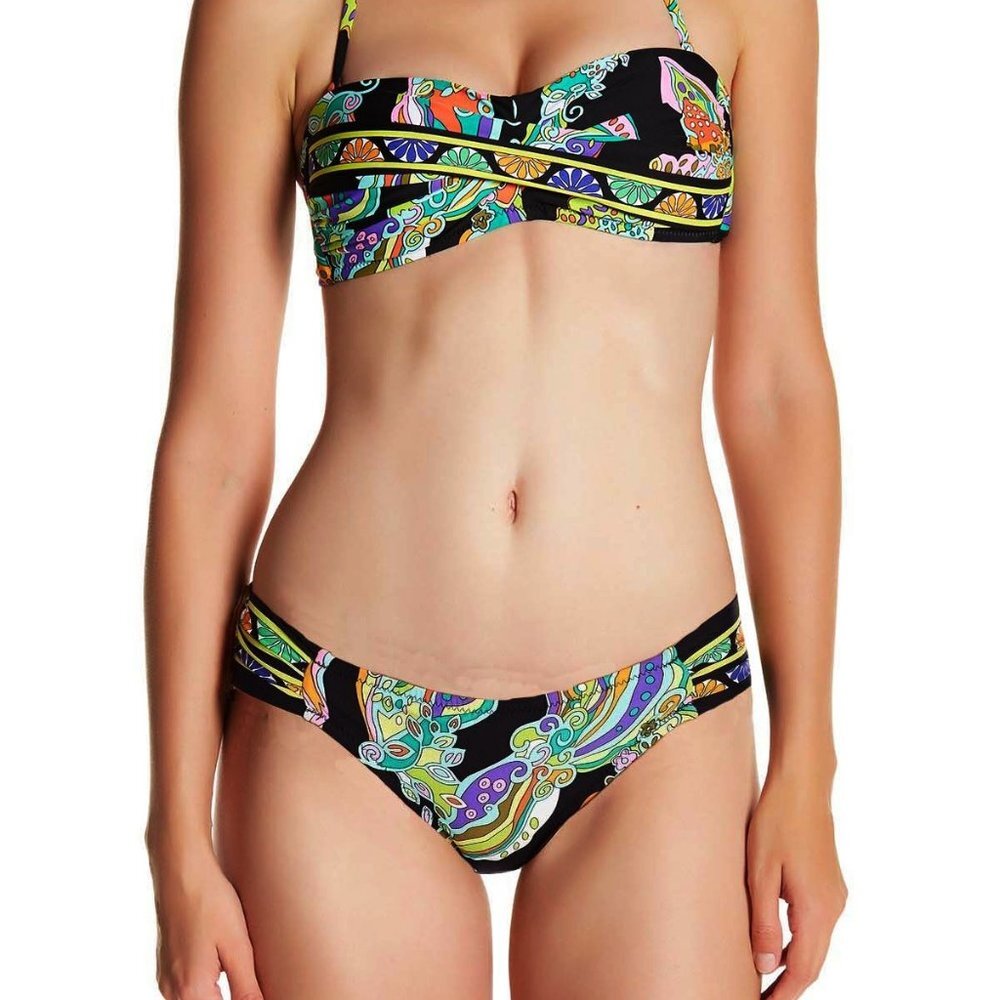 NWT Trina Turk Garden Bandeau Top & Bikini Bottom 6